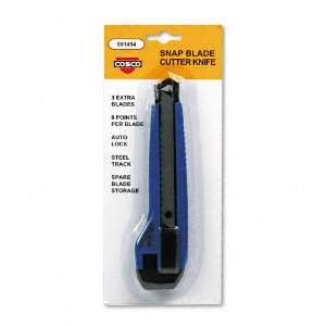  COSCO : Snap Blade Utility Knife w/Three Blades, Eight Snap Off 