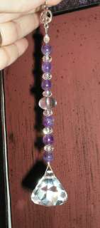 Wealth Feng Shui SunCatcher Amethyst Gemstone beads, faceted Crystal 