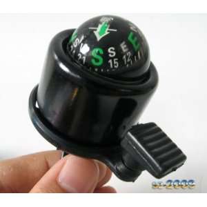 bike bicycle metal bell compass ring black:  Sports 