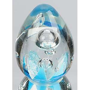 Murano Design Hand Blown Glass Art   Love Attraction Romantic Blue 