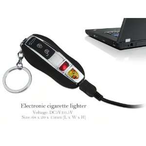 Electronic cigarette lighter with Key Chain Buckle Black 