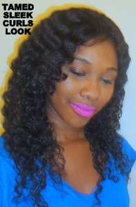PrETTY Tight Curl Indian Remy Lace Mono Top Wig w Side Bang Sew In 