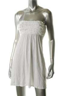 FAMOUS CATALOG White Modal Dress Cover Up Misses Swimwear M  