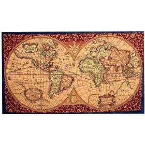  17th Century World Map Tapestry 