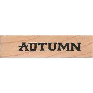 Autumn Wood Mounted Rubber Stamp (DD6273)