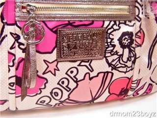   Signature Petal Glam Bag Purse Ivory & Pink 16306 VERY RARE!  
