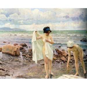  Hand Made Oil Reproduction   Paul Gustave Fischer   24 x 