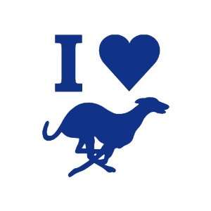   Love Greyhounds BLUE vinyl window decal sticker: Office Products