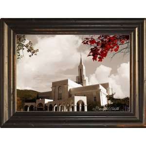  LDS Bountiful Temple 7 24x18 Single Frame   Framed Legacy 