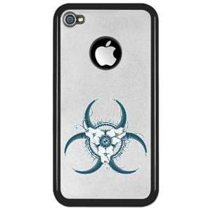  iPhone 4 Clear Case Black Biohazard Symbol Everything 
