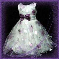   White Wedding Party Bridesmaid Flowers Girls Pageant Dress SZ 3 4T