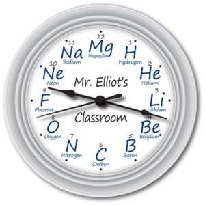 Personalized Chemistry Science Wall Clock Teacher GIFT  