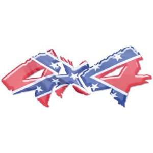    Full Color 4x4 Truck Decals with Confederate Flag: Automotive