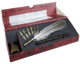 Calligraphy Feather Quill Pen And Nibs Writing Set  