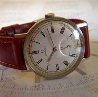 Classic Vintage Swiss Made OMEGA Mens watch 1950s   2 TONE DIAL  17 