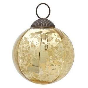  Gold Wide Line Mercury Glass Ornament