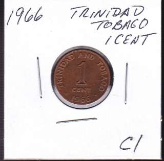 1966 Trinidad and Tobago 1 Cent World Coins  