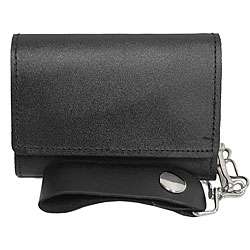 BT Sport Mens Leather Tri fold Wallet with Chain  