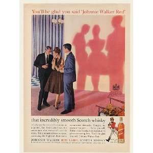  1961 Johnnie Walker Red Scotch Whisky Party Shadows Print 