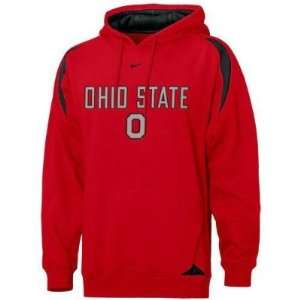 Ohio State Buckeyes NCAA Youth Pass Rush Hoody Sweatshirt by Nike (Red 