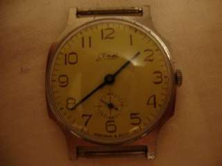 POBEDA ZIM wrist watch man, USSR 1970`s, 15J, green  