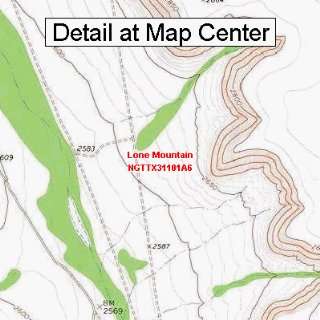  USGS Topographic Quadrangle Map   Lone Mountain, Texas 