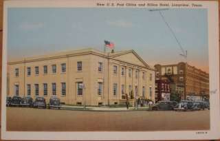 1940 PC Post Office & Hilton Hotel  Longview, Texas TX  