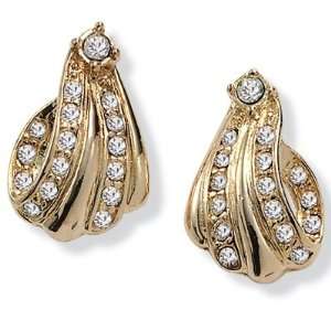  PalmBeach Jewelry Crystal Swirl Earrings Jewelry