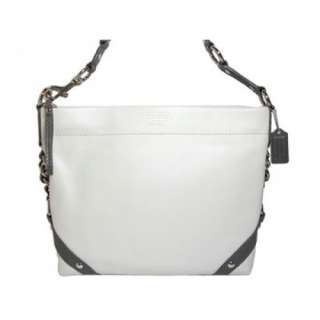 398 COACH 15251 CARLY BAG WHITE AND GRAY GREY LEATHER NWT/NEW  