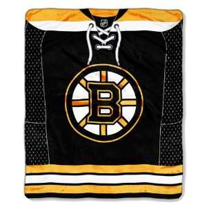  NHL Boston Bruins JERSEY 50x60 Raschel Throw Sports 