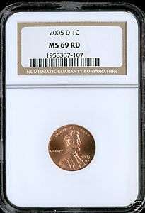   LINCOLN CENT NGC MS69 RED FINEST REGISTRY BUSINESS STRIKE  