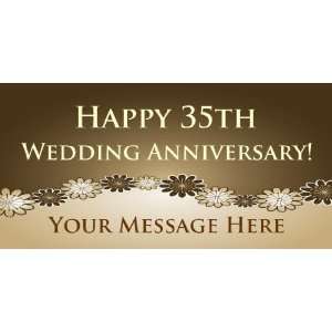   : 3x6 Vinyl Banner   Happy 35th Wedding Anniversary!: Everything Else