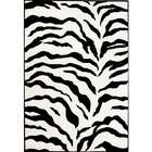   Alexa Zebra Animal Print Black/ Off White Rug (53 X 79