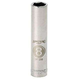 mm socket, 6 pt., Deep Metric, 1/4 in. drive  Armstrong Tools 