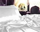 Pcs Queen Bedding Satin Sheet+Pillowcase Set Snow White
