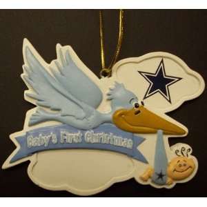 Dallas Cowboys NFL Baby Boys First Christmas Ornament:  