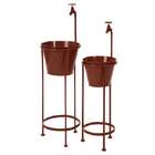  Home Furnishings Set of 2 Country Faucet Bucket Garden Patio Planters
