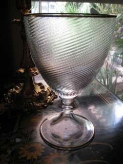 MASSIVE MURANO WATER/WINE GOBLET GLASS EXCELLENT ITALY!  