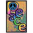   Industries Peace Love Happiness Blacklight Poster, Glow Industries