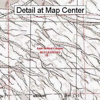  USGS Topographic Quadrangle Map   East of Red Canyon, California 