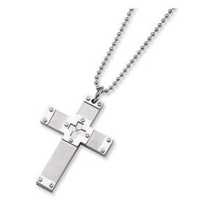  Stainless Steel Cross Necklace SRN121 24 Jewelry