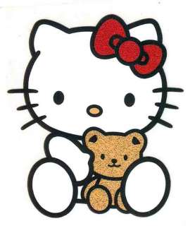 Hello Kitty red bow teddy bear Tshirt Iron On Transfer  