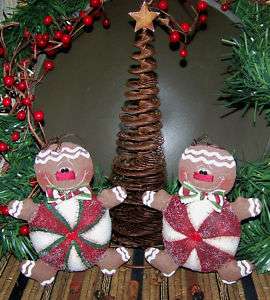 Primitive Christmas Gingerbread Candy Ornies Pattern 63  