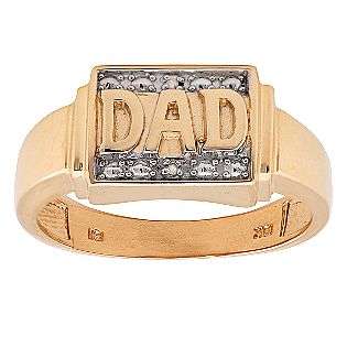 Mens Diamond Accent Dad Ring  Jewelry Rings Gold 