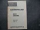 CAT Caterpillar D311 Engine Operation Operator Maintenance Guide 