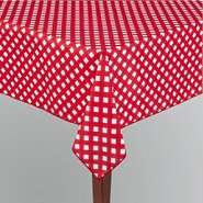 Essential Home Red Check Indoor/Outdoor Tablecloth 