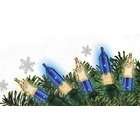   Blue & Clear Double Christmas Lights With Green Wire   26 #ES78 057