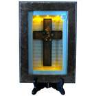 IWGAC Spiritual Harvest Vine Cross Lighted Shadow Box
