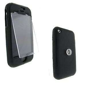   Leather Hard Shell (Black) for Apple iPhone: Cell Phones & Accessories