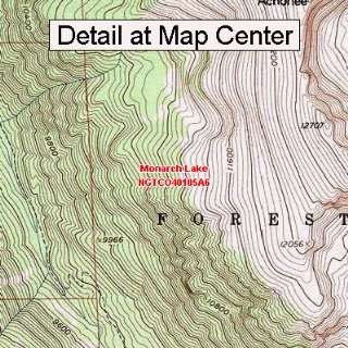 USGS Topographic Quadrangle Map   Monarch Lake, Colorado (Folded 